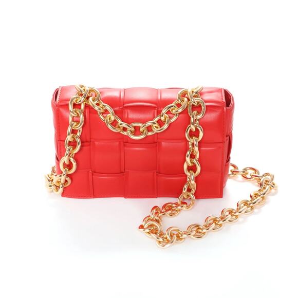 Glamorous Fancy Women Quilt MY ONE AND ONLY RED CHAIN BAG - Picture 5 of 14